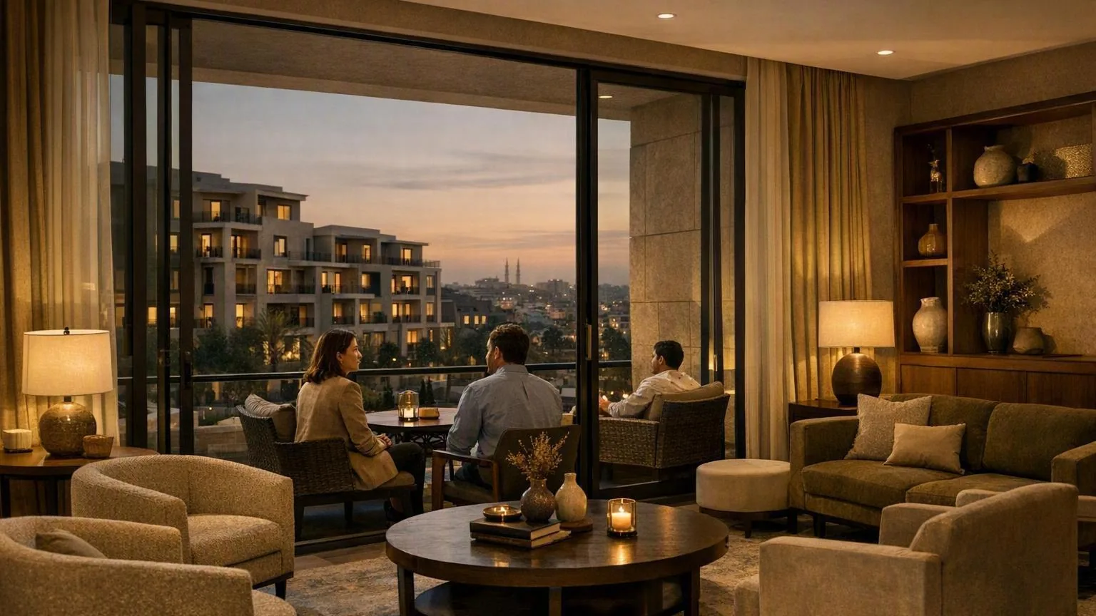 A calm residential space supporting work and everyday life