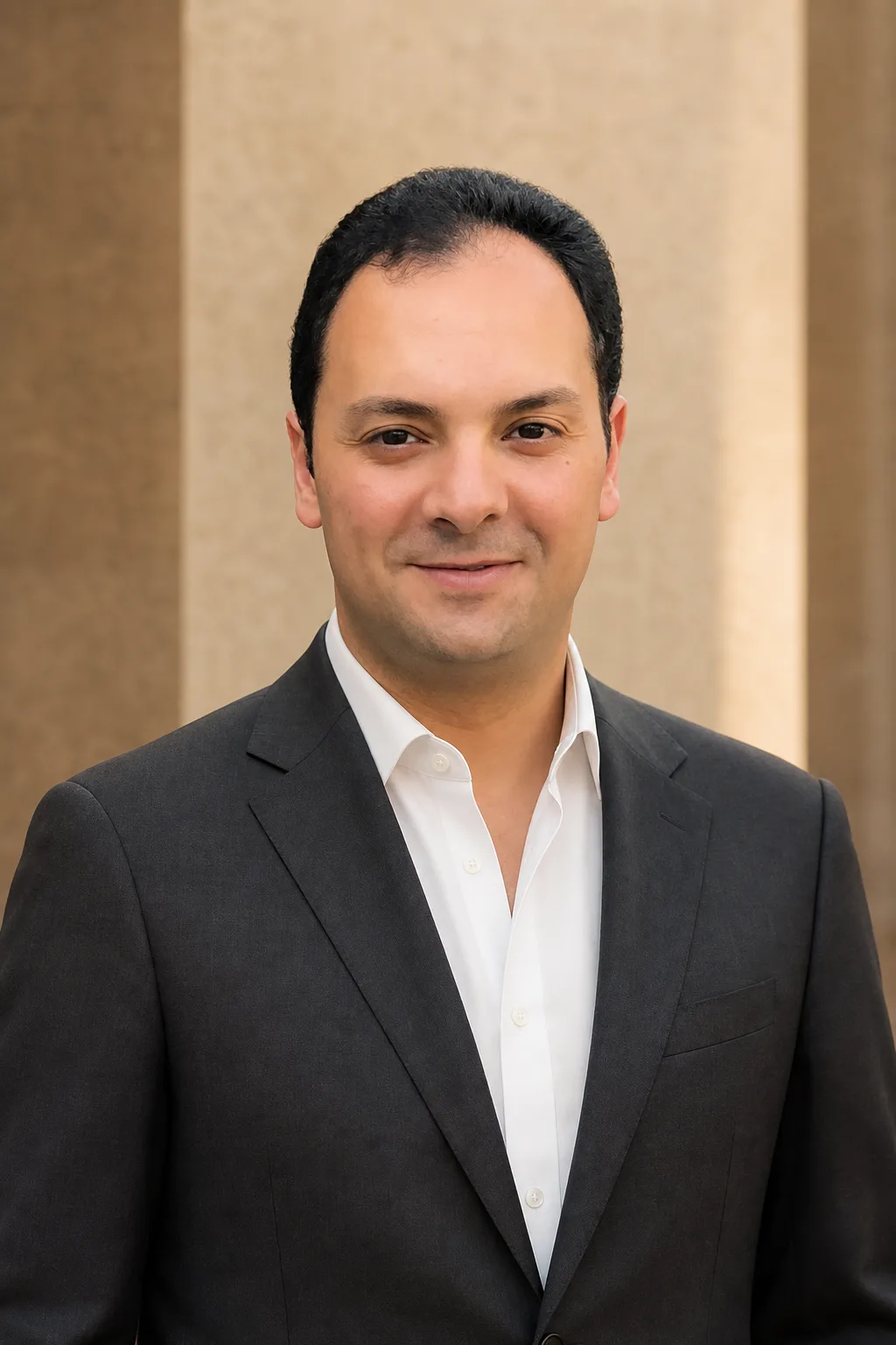 Formal portrait of Eng. Sherif Zahran, Chairman of Zahran Holding