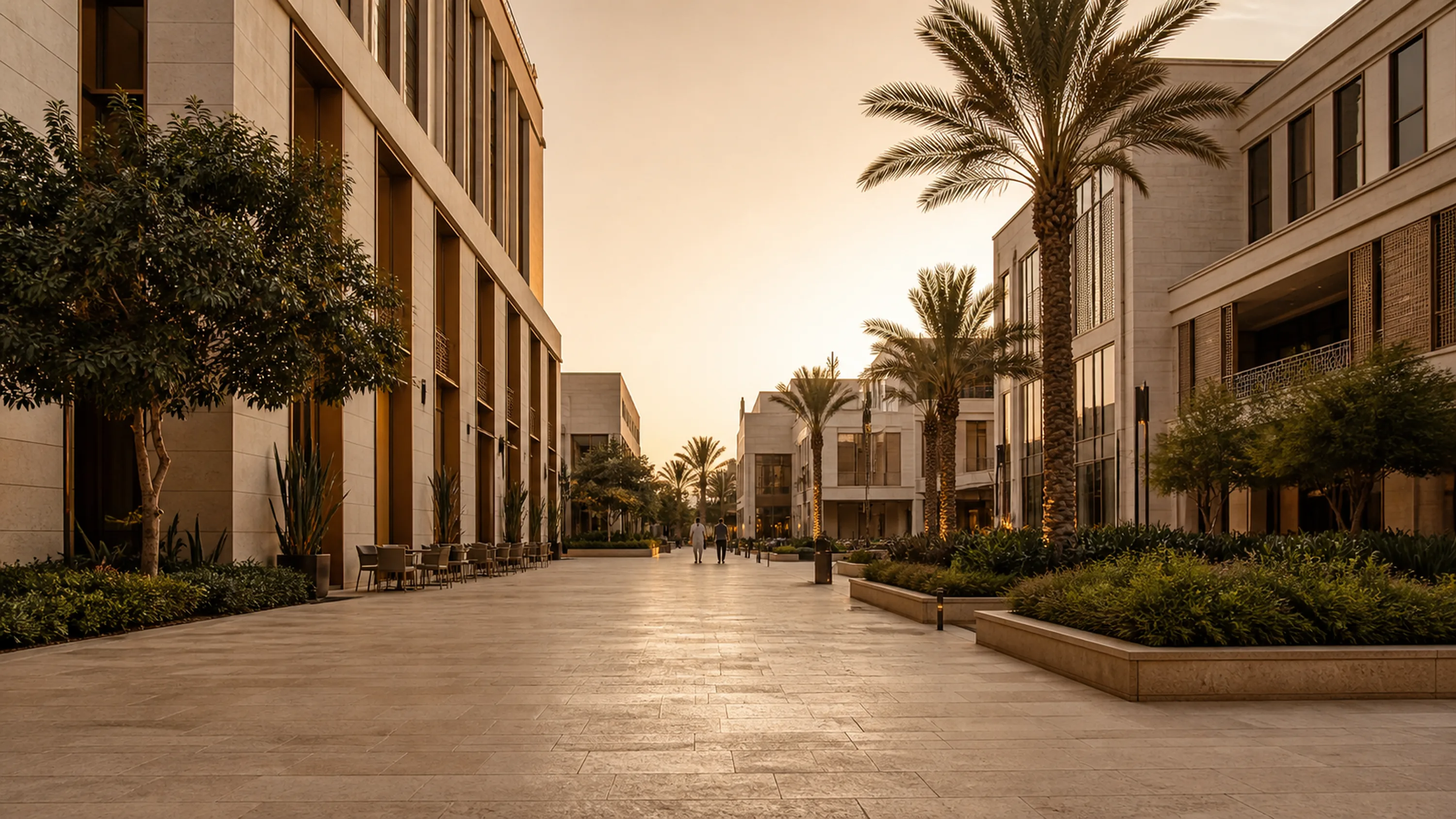 SLCiti commercial district with offices, retail arcades and a landscaped plaza
